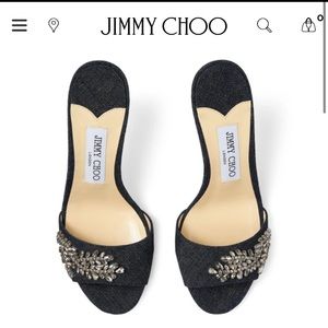 New Jimmy Choo denim Embellished Stacey